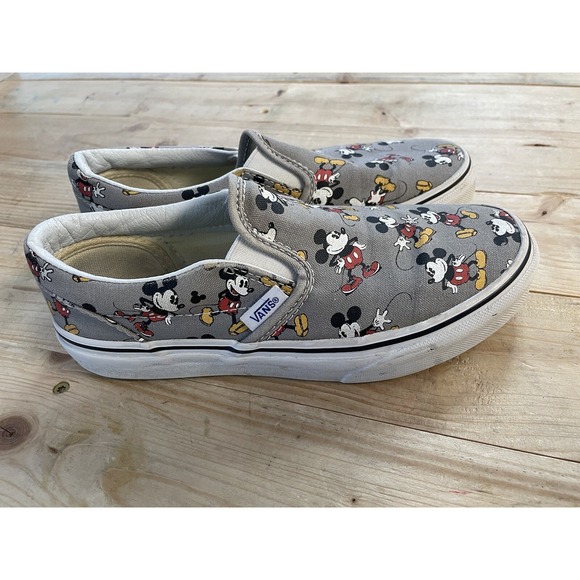 VANS Disney Classic Slip On Shoes Mickey Mouse Youth Kid‎ US Size 3.5 - Picture 2 of 6
